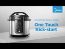 Midea 6L InnerChef Pressure Cooker MYCS-C6037P Black Cover & Silver Body