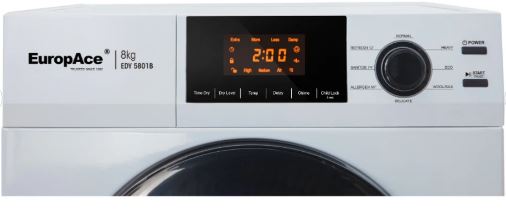 EuropAce 8KG Vented Dryer | Allergy Care Programs (EDY5801B)