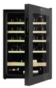 EuropAce 20 Bottles Wine Chiller | 3 Layered Anti-UV Glass, Beechwood Shelves (EWC3203DGY) 