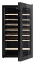 EuropAce 36 Bottles Wine Chiller | 3 Layered Anti-UV Glass, Beechwood Shelves (EWC3362DGY) 