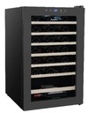 EuropAce 48 Bottles Wine Chiller | 3 Layered Anti-UV Glass, Beechwood Shelves (EWC3481DGY)
