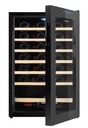 EuropAce 48 Bottles Wine Chiller | 3 Layered Anti-UV Glass, Beechwood Shelves (EWC3481DGY)