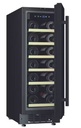 EuropAce 20 bottles Slim Wine Cooler with Wooden Shelves (EWC8202DBK)