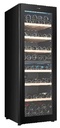 EuropAce 98 Bottles Dual Zone Wine Chiller | 3 Layered Anti-UV Glass, Beechwood Shelves (EWC8981DBK) 