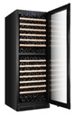 EuropAce 154 Bottles Dual Zone Wine Chiller | 3 Layered Anti-UV Glass, Beechwood Shelves (EWC8154DBK) 
