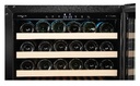 EuropAce 154 Bottles Dual Zone Wine Chiller | 3 Layered Anti-UV Glass, Beechwood Shelves (EWC8154DBK) 