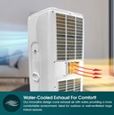 EuropAce 4-IN-1 Hoseless Spot Cooler with Air Con Compressor | Hybrid Cooling Technology, 60% Energy Savings, 3 to 7x More Power (18K BTU of Cooling Power)(EHAC18DH2WH)