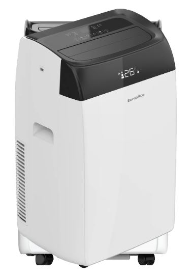 EuropAce [2025 Model] 13,000 BTU Air Purifying Dual Hose Portable Aircon with WiFI (4-IN-1) | 290sqft, 99.97% Airborne Particles Removal, Smart WiFi, Front LED Display (EPAC13E6UV)