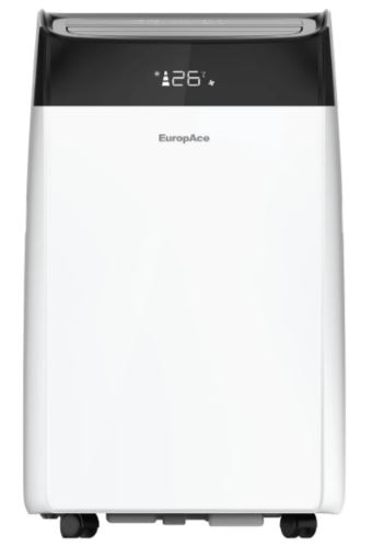 EuropAce [2025 Model] 15,000 BTU Air Purifying Dual Hose Portable Aircon with WiFi (4-IN-1) | 320sqft, 99.97% Airborne Particles Removal, Smart WiFi, Front LED Display with FREE Tower Fan (Worth $179)(EPAC15E6UV) 