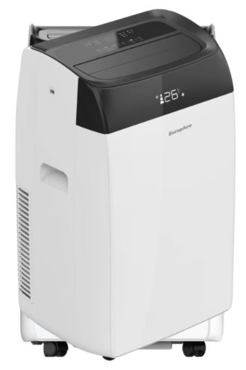 EuropAce [2025 Model] 15,000 BTU Air Purifying Dual Hose Portable Aircon with WiFi (4-IN-1) | 320sqft, 99.97% Airborne Particles Removal, Smart WiFi, Front LED Display with FREE Tower Fan (Worth $179)(EPAC15E6UV) 
