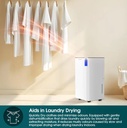 EuropAce 12L DC Dehumidifier + Laundry Dryer | Lower Noise Level, Greater Energy Efficiency (EDH3120DDC)