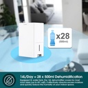 EuropAce 14L Smart Dehumidifier + Standalone HEPA Air Purifier + Laundry Dryer (3-in-1) | 3Y Full Warranty (EDH3140DWH) 