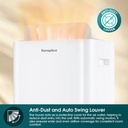 EuropAce 25L Smart Dehumidifier + Standalone H13 Air Purifier w Ioniser + Laundry Dryer (4-in-1) | 3Y Full Warranty (EDH5251BWH) 