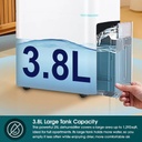 EuropAce 25L Smart Dehumidifier + Standalone H13 Air Purifier w Ioniser + Laundry Dryer (4-in-1) | 3Y Full Warranty (EDH5251BWH) 