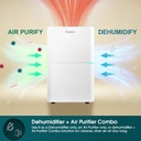 EuropAce 25L Smart Dehumidifier + Standalone H13 Air Purifier w Ioniser + Laundry Dryer (4-in-1) | 3Y Full Warranty (EDH5251BWH) 