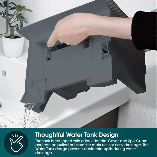 EuropAce 30L Dual Louvre Dehumidifier + Air Purifier with FREE 7" USB Portable Fan (Worth $109) (EDH6300DGY + FREE EUF3753DGY) 