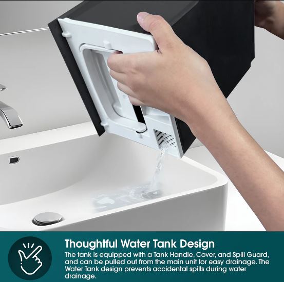 EuropAce 40L Smart DC Shoe Drying Dehumidifier + Air Purifier with FREE Tower Fan (Worth $299) (EDH8400DGY + FREE ETF9111DWH) 