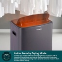 EuropAce 60L Smart & Intelligent DC Dehumidifier + Standalone HEPA Air Purifier | 3Y Full Warranty (EDH9600DGY)