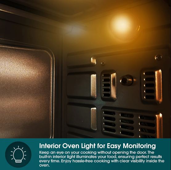 EuropAce 30L Electric Convection Oven with Rotisserie (EEO5303DGY)