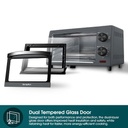 EuropAce 10L Compact Toaster Oven with Toast Shade Selection (ETO2103DGY) 