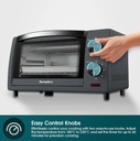 EuropAce 10L Compact Toaster Oven with Toast Shade Selection (ETO2103DGY) 