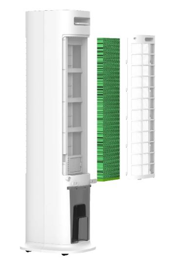 EuropAce 8L Smart Air Cooler with Ionizer | Smart WIFI Control, Ionizer & Longer Air Outlet (ECO7810DWH)