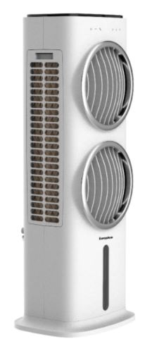 EuropAce 10L Air Cooler with Ionizer| Powerful Airflow with Vortex fan blades, Ionizer & Effective Cooling Power (ECO7109DWH)