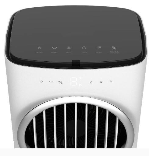 EuropAce 10L Air Cooler with Ionizer| Powerful Airflow with Vortex fan blades, Ionizer & Effective Cooling Power (ECO7109DWH)