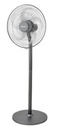 EuropAce 16” DC Stand Fan with Remote | Energy Efficient, Low Noise & Powerful Airflow | Ideal for Large Rooms & Open Spaces (ESF5165EDCR) Metallic Grey