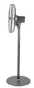 EuropAce 16” DC Stand Fan with Remote | Energy Efficient, Low Noise & Powerful Airflow | Ideal for Large Rooms & Open Spaces (ESF5165EDCR) Metallic Grey
