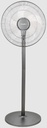 EuropAce 16” DC Stand Fan with Remote | Energy Efficient, Low Noise & Powerful Airflow | Ideal for Large Rooms & Open Spaces (ESF5165EDCR) Metallic Grey