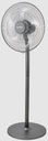 EuropAce 16” DC Stand Fan with Remote | Energy Efficient, Low Noise & Powerful Airflow | Ideal for Large Rooms & Open Spaces (ESF5165EDCR) Metallic Grey