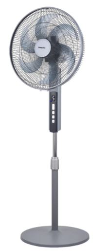 EuropAce 16” Deluxe DC Stand Fan with Remote | DC Motor, Strong Cooling, Digital Display and Remote Control (ESF8166EDCR)