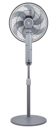 EuropAce 16” Deluxe DC Stand Fan with Remote | DC Motor, Strong Cooling, Digital Display and Remote Control (ESF8166EDCR)