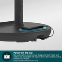 EuropAce 12” Portable DC High Velocity Fan w Ambient Light | Power on the Go (Power Bank Compatible), 3D Oscillation, Easy Clean (ELF7128DWD)