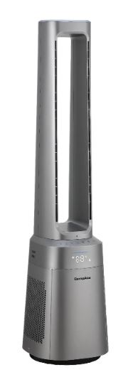 EuropAce Intelligent Air Purifying Bladeless Fan | Dual HEPA13 Filters, Real-Time Air Quality Indicator, Intelligent Temperature Control (Dual Airflow) with FREE Living Fan (Worth $109) (Worth $179) (EBFZ10GM + ELF3124DWH)