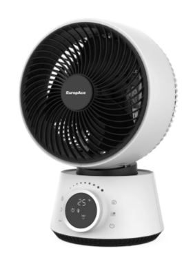 EuropAce 8" Deluxe DC Circulation Fan (EDF9831DWH) 