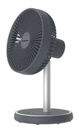 EuropAce 7” Rechargeable DC Fan with Adjustable Height (EUF3753DGY) Grey
