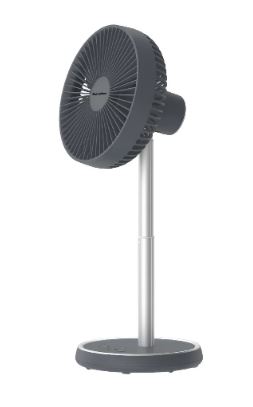 EuropAce 7” Rechargeable DC Fan with Adjustable Height (EUF3753DGY) Grey