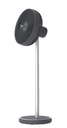 EuropAce 7” Rechargeable DC Fan with Adjustable Height (EUF3753DGY) Grey