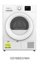 Bundle A EFW7801Y + EDY8801YWH EuropAce 8KG 4 Ticks Steam Front Load Washer | BLDC Motor + EuropAce 8Kg Heat Pump Dryer