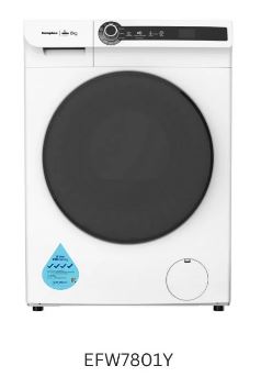 Bundle C (EFW7801Y + EDY5801B) EuropAce  8KG 4 Ticks Steam Front Load Washer | BLDC Motor + EuropAce 8KG Vented Dryer | Allergy Care Programs
