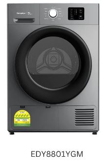 Bundle B (EFW9102Y + EDY8801YGM) EuropAce 10KG 4 Ticks Steam Front Load Washer + EuropAce 8Kg Heat Pump Dryer