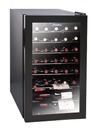 EuropAce 33 Bottles Wine Chiller | 3 Layered Anti-UV Glass, Recessed Handle (EWC1331S)