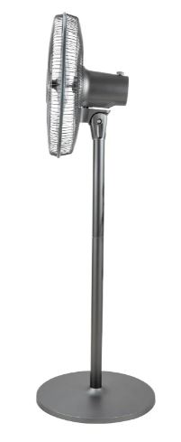 EuropAce 18” DC Stand Fan with Remote | Energy Efficient, Low Noise & Powerful Airflow | Ideal for Large Rooms & Open Spaces | (ESF5185EDCR) Metallic Grey