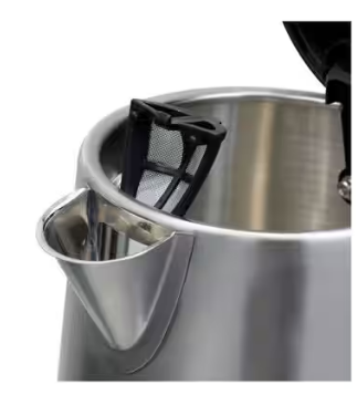 Atom Kettle JKM076 Brushed stainless steel with black trim