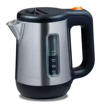 Atom Kettle JKM076 Brushed stainless steel with black trim