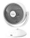 EuropAce 7-Inch Desk Fan with Digital Control - White EDF3731DWH