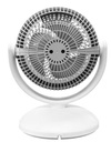 EuropAce 7-Inch Desk Fan with Digital Control - White EDF3731DWH
