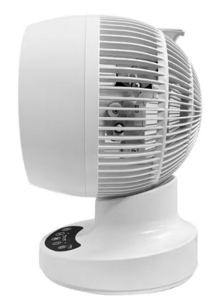 EuropAce 7-Inch Desk Fan with Digital Control - White EDF5731DWH